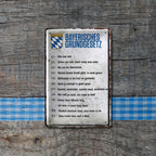 Blechschild ''Bayerisches Grundgesetz'' 20x30cm