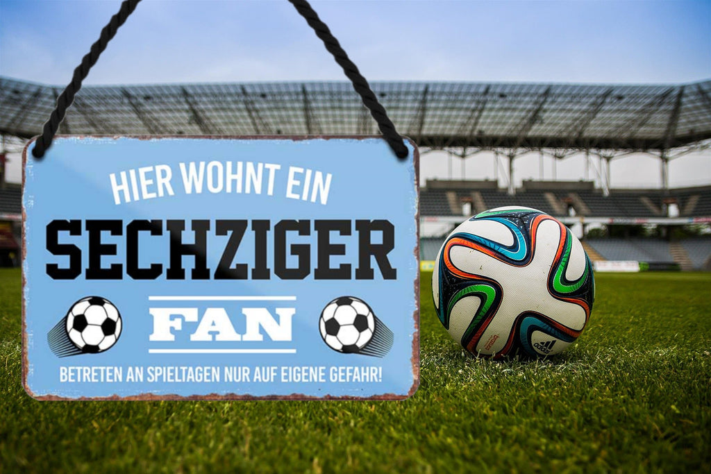 Blechschild ''Sechziger Fan'' 18x12cm