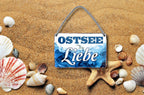 Blechschild ''Ostsee Liebe (blau weiß)'' 18x12cm