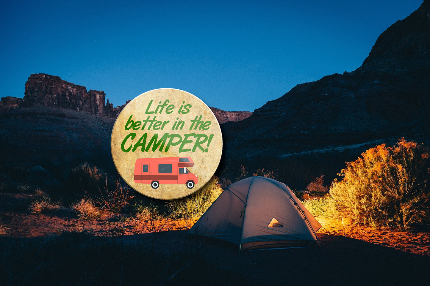 Magnet ''Life is better Camper'' 8x8x0,3cm