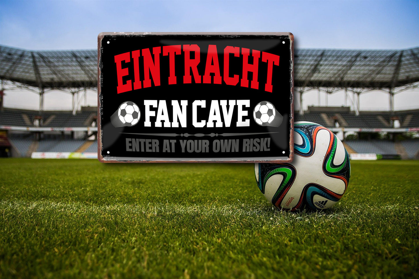 Tin sign "Eintracht Fan Cave" 20x30cm