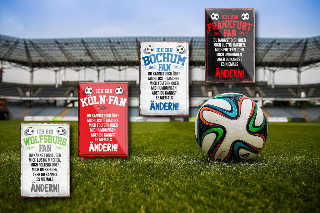 Magnet ''Wolfsburg Fan'' 9x6x0,3cm