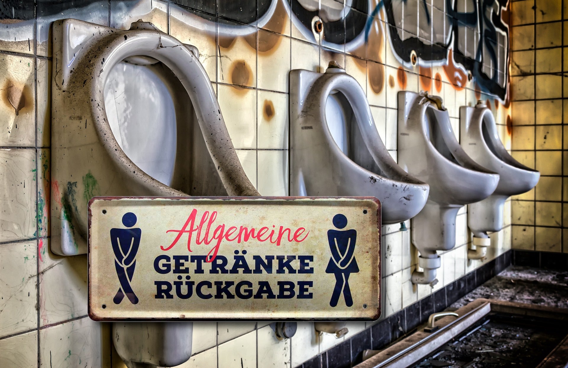 Blechschild ''Allgemeine Getränkerückgabe'' 28x12cm