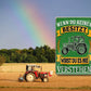 Tin sign ''If you don't own a tractor (green)'' 20x30cm