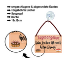 Metal sign "Daily offer. No cake is no solution'' 18x12cm