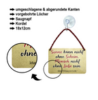 Blechschild ''Sonne kann nicht ohne Schein, Mensch nicht ohne Liebe sein'' 18x12cm