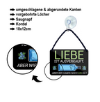 Blechschild ''Liebe ist ausverkauft. Gin'' 18x12cm