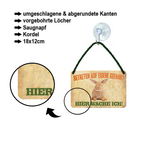 Blechschild ''Betreten auf eigene Gefahr. Hase'' 18x12cm