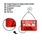 Tin sign "Cologne is my love!" 18x12cm