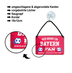 Blechschild ''Bayern Fan'' 18x12cm