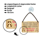 Blechschild ''Männer lieben Frauen.. Hamster lieben niemanden'' 18x12cm