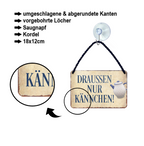 Blechschild ''Daussen nur Kännchen'' 18x12cm