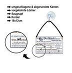 Blechschild ''Wir Dorfkinder wissen wenigstens noch (weiß)'' 18x12cm