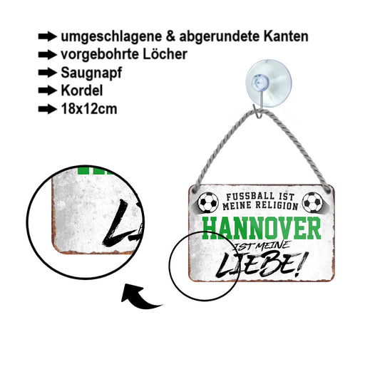 Tin sign ''Hannover ist meine Liebe!'' 18x12cm