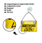 Blechschild ''Dortmund ist meine Liebe!'' 18x12cm