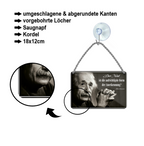 Blechschild ''Der Neid ist die aufrichtigste Form (Einstein)'' 18x12cm