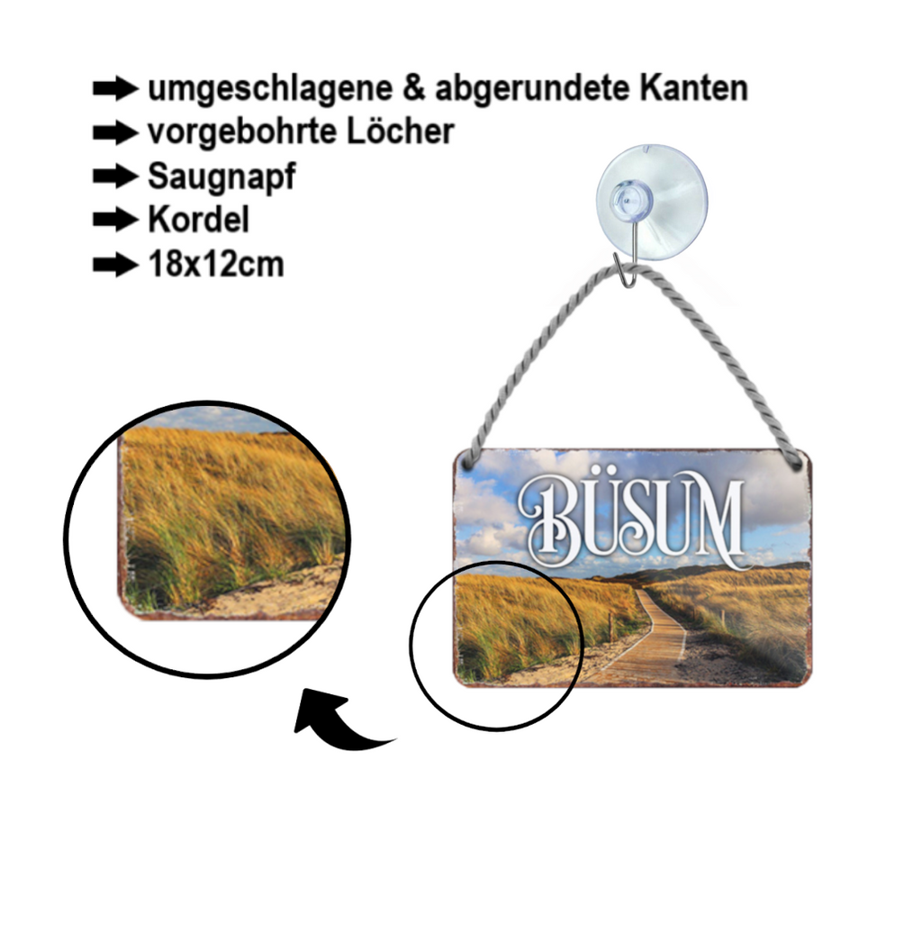 Blechschild ''Büsum'' 18x12cm