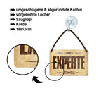 Blechschild ''Experte (Braun)'' 18x12cm