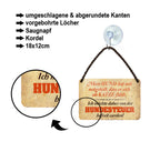 Blechschild ''Mein Hund hat mir mitgeteilt Katze (Braun)'' 18x12cm