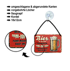 Blechschild ''Bier ist billiger als Benzin. Drink-Dont drive'' 18x12cm