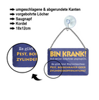 Blechschild  ''Bin Krank. Hab meine Symptome gegoogelt'' 18x12cm