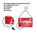 Blechschild ''Kaiserslautern ist meine Liebe!'' 18x12cm