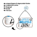 Blechschild ''Bielefeld ist meine Liebe!'' 18x12cm