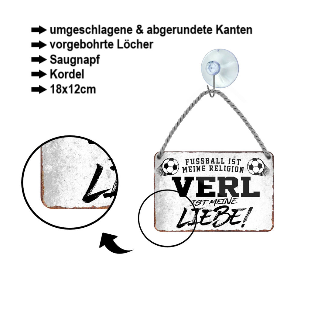 Blechschild ''Verl ist meine Liebe!'' 18x12cm