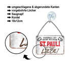 Blechschild ''ST. Pauli ist meine Liebe!'' 18x12cm