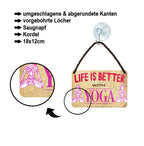Blechschild ''Life is better Yoga'' 18x12cm