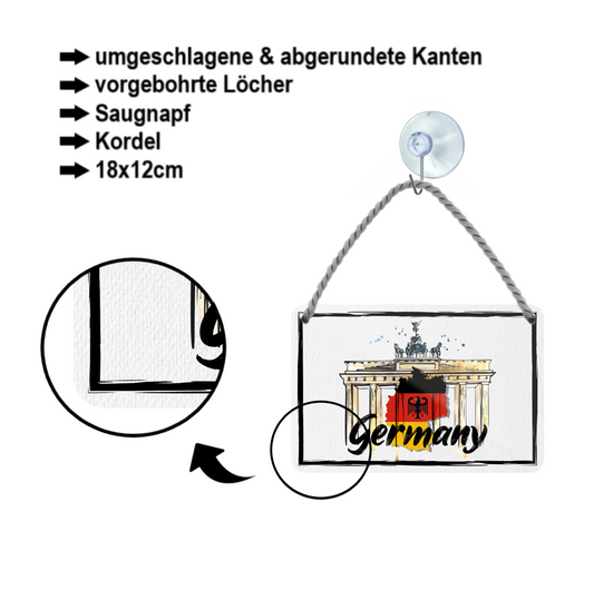 Blechschild ''Germany (Tor Umriss Land)'' 18x12cm