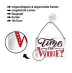 Blechschild ''Time for Wine'' 18x12cm