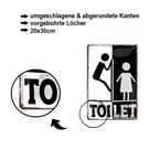 Blechschild ''Toilet (schauender Mann)'' 20x30cm