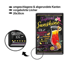 Blechschild ''Tropical Sunshine'' 20x30cm