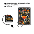 Tin sign "Blood &amp; Sand" 20x30cm