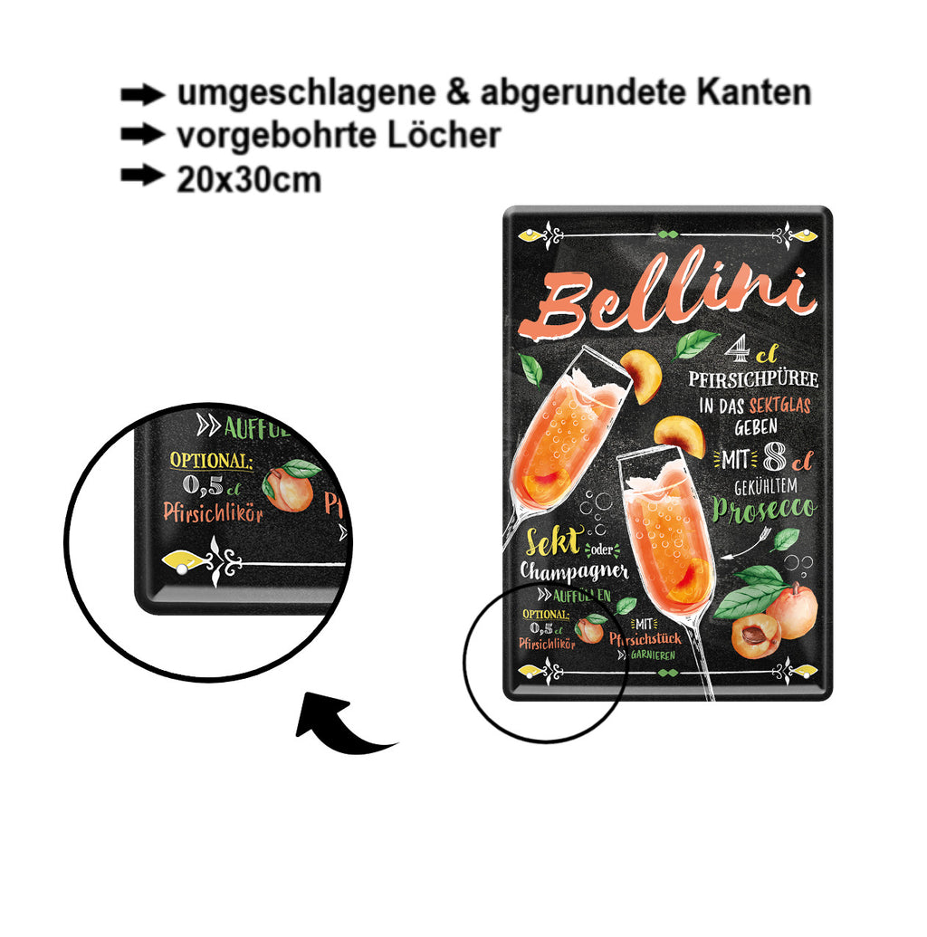 Blechschild ''Bellini'' 20x30cm