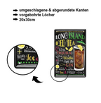 Blechschild ''Long Island Iced Tea'' 20x30cm