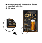 Blechschild ''Export Bier'' 20x30cm