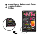 Blechschild ''Mai Tai'' 20x30cm