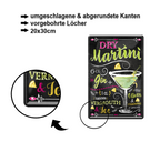 Blechschilder ''Cocktailrezepte 2 von 5'' Dry Martini, Empress, Gimlet, Gin, Kamikaze, uvm 20x30cm
