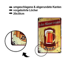 Blechschild ''Echte Männer trinken Bier'' 20x30cm