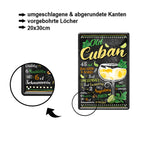 Blechschild ''Old Cuban'' 20x30cm
