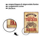 Blechschild ''Der will nur Trecker fahren'' 20x30cm