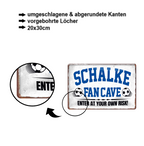 Blechschilder ''Fußball Fan Cave 4 von 5'' Dortmund Freiburg Köln Mönchengladbach Pauli uvm 20x30cm