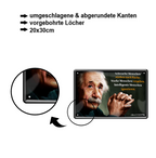 Blechschilder ''Albert Einstein 2 von 4'' 20x30cm diverse Varianten vom beliebten Physiker