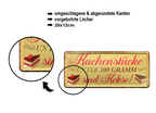 Blechschild ''Kuchenstücke unter 300 Gramm sind Kekse'' 28x12cm