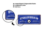 Blechschilder ''Fußball 4 von 5'' Dortmund Freiburg Köln Mönchengladbach Pauli uvm 28x12cm