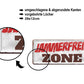 Blechschild ''Jammerfreie Zone (grau)'' 28x12cm