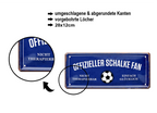 Blechschild ''Offizieller Schalke Fan'' 28x12cm