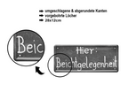 Blechschild ''Hier Beichtgelegenheit'' 28x12cm
